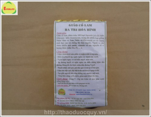 tr&agrave; giảo cổ lam h&ograve;a b&igrave;nh ba tri điều trị huyết &aacute;p